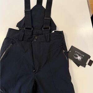 Spyder Boy’s Black Ski Pants with Suspenders, Size 16